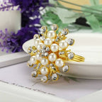  Set Di 6 Portatovaglioli Con Strass Di Perle Per Accessori Di Tovaglioli Da Cucina Per Feste Di Matrimonio