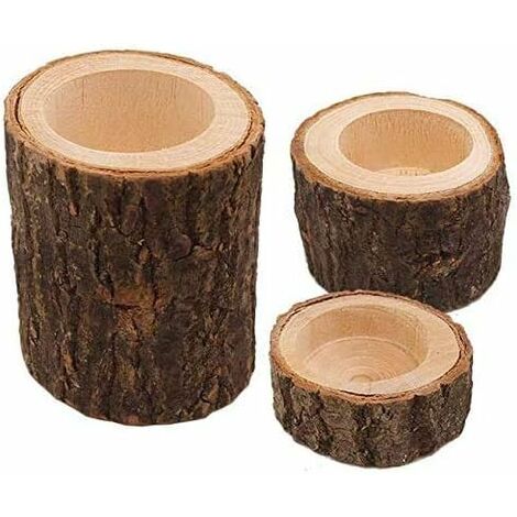  Set Di 3 Portacandele In Legno Per Centrotavola, Matrimoni, Feste Di Compleanno, San Valentino, Decorazioni Per La Casa