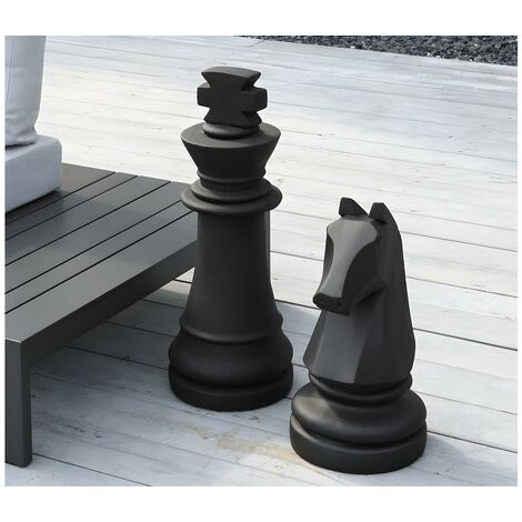  Statua Decorativa Per Esterni Gioco Degli Scacchi In Cemento Re L. 24,5 X H. 68 Cm - GAMBIT