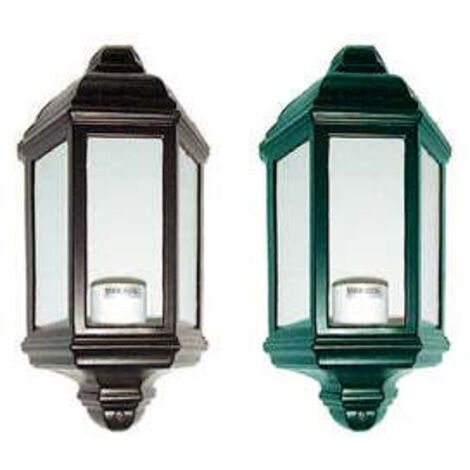  Lanterna A Parete Modello Londra - 60w Ip44 Mm.176x100x360h. Colore Nero