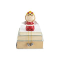  Baroni Home Soprammobile Natale Dipinto A Mano, Baroni Home Decorazione Natalizia, Soprammobile Moderno, Statuetta Da Interno O Esterno, Vestito Rosso Piedini
