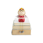  Baroni Home Soprammobile Natale Dipinto A Mano, Baroni Home Decorazione Natalizia, Soprammobile Moderno, Statuetta Da Interno O Esterno, Vestito Rosso Piedini