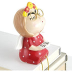  Baroni Home Soprammobile Natale Dipinto A Mano, Baroni Home Decorazione Natalizia, Soprammobile Moderno, Statuetta Da Interno O Esterno, Vestito Rosso Piedini