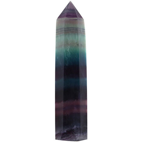  Fluorite Naturale Quarzo Colorato Cristallo Pietra Guarigione Ametista Bacchetta Esagonale Punta (cristallo Fluorite)