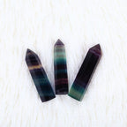  Fluorite Naturale Quarzo Colorato Cristallo Pietra Guarigione Ametista Bacchetta Esagonale Punta (cristallo Fluorite)