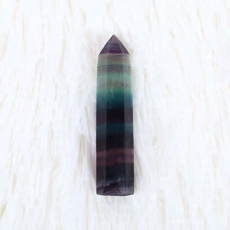  Fluorite Naturale Quarzo Colorato Cristallo Pietra Guarigione Ametista Bacchetta Esagonale Punta (cristallo Fluorite)