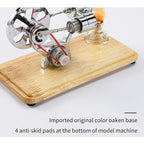  Kit Motore Stirling Generatore Di Elettricità Modello Di Motore Ad Aria Calda Modello Di Generatore Fisico Con Luce A LED Volano Design Esperimento Scientifico Base In Legno Giocattolo Educativo Fai-d