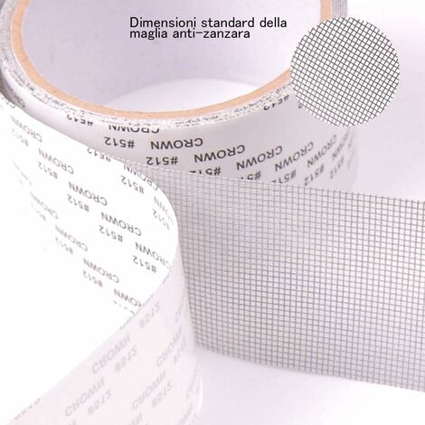  Nastro Adesivo Per Riparazione Zanzariera 5 X 2 M (grigio)