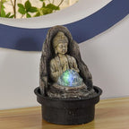  Zen' Light Buddha Peace Fontaine, Resina, Bronzo, 15 x 15 x 21 cm