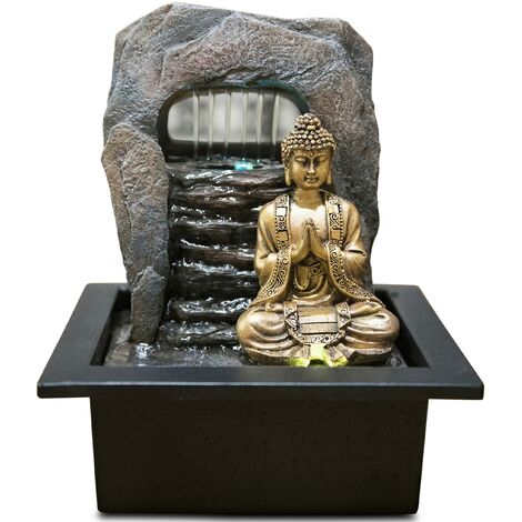 Zen' Light Buddha Zen Dao Fontaine, Resina, Bronzo, 21 x 17 x 25 cm