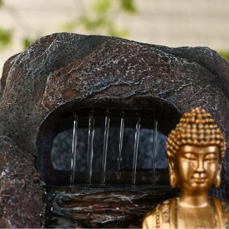  Zen' Light Buddha Zen Dao Fontaine, Resina, Bronzo, 21 x 17 x 25 cm