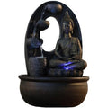  Zen Light Harmonie - Fontana In Poliresina, 26 X 16 X 40 Cm, Colore: Nero