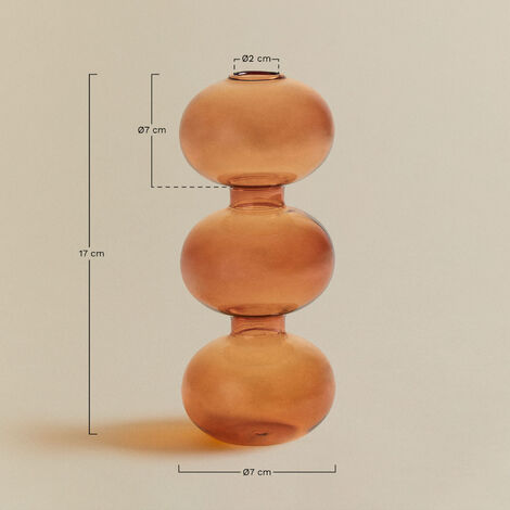 SKLUM Vaso In Vetro Nonza Marrone Tabacco