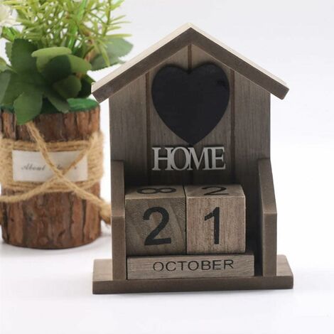  MINKUROW Calendario Vintage, Calendario Perpetuo In Legno Riutilizzabile Decorazioni Alla Moda Home Office Calendario Da Tavolo Scolastico 2023 Notebook In Stile Europeo