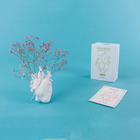  Seletti - Love In Bloom Vase Vaso Cuore Porcellana Bianca