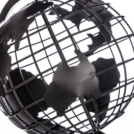  Globo In Metallo H25 - Globo In Metallo, Ferro, Dimensioni L. 18,5 X L. 17 X H. 27 Cm - Atmosphera Créateur D'intérieur