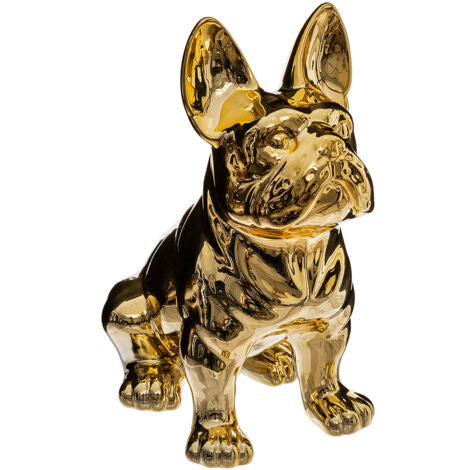  Bulldog D Oro - H. 22 Cm - Atmosphera Créateur D'intérieur