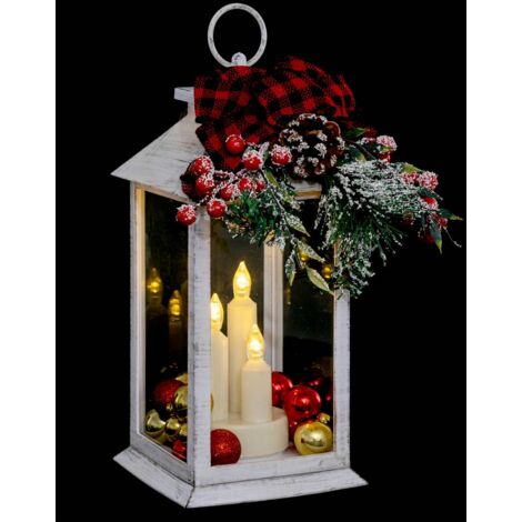  Decorazione Interna Lanterna Deco 3 L P Bianco - Feeric Lights & Christmas