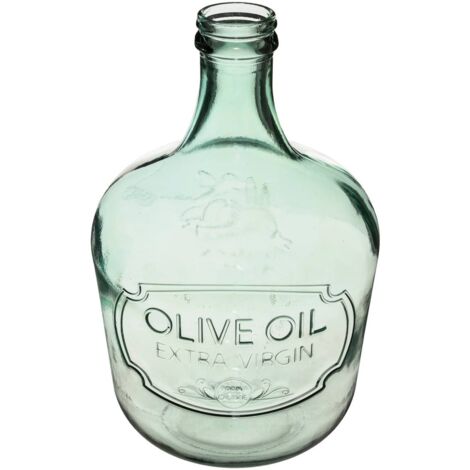  Dame Jeanne Recycled - Oliva Trasparente H 42 - Atmosphera Créateur D'intérieur