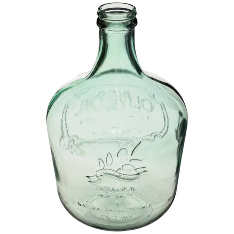  Dame Jeanne Recycled - Oliva Trasparente H 42 - Atmosphera Créateur D'intérieur