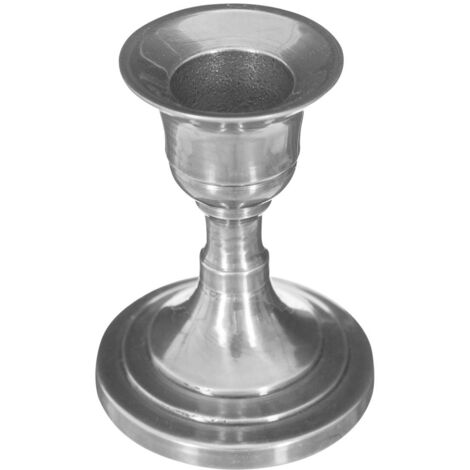  Candelabro In Metallo Argentato H7,5 - Modello A - Atmosphera Créateur D'intérieur