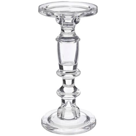  Candeliere H24,5 In Vetro Trasparente - Atmosphera Créateur D'intérieur