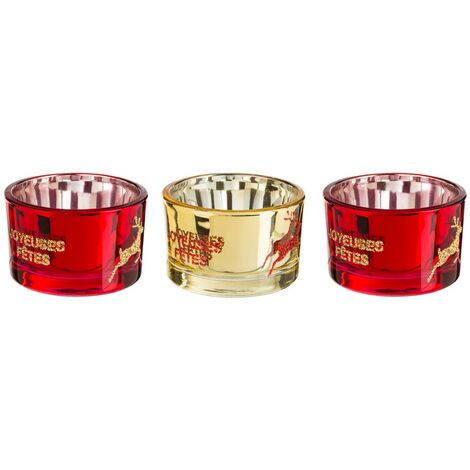  Portacandele Glitter X3 - Feeric Lights & Christmas