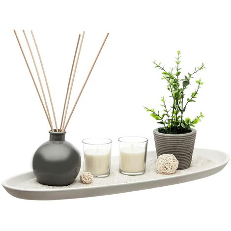  Scatola Di Profumo Ylang - Scatola Di Profumo, Vassoio Di Plastica, 2 Candele, Dimensioni 52x19 Cm - Atmosphera Créateur D'intérieur