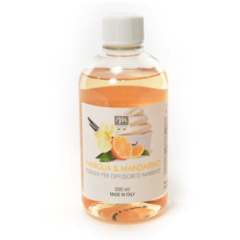 Mercury Ricarica Bouquet Per Diffusore Di Essenze Profumazione Ambiente Da 500 ML Made In Italy -Vaniglia & Mandarino