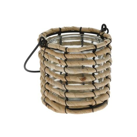  Linterna Vela Vidrio Fibra Grande
