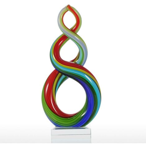  Nastro Colorato Scultura In Vetro Decorazioni Per La Casa Ornamento Astratto Regalo Decorazione Artigianale