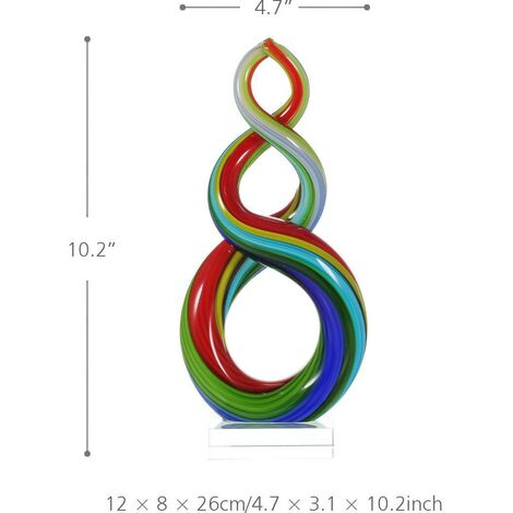  Nastro Colorato Scultura In Vetro Decorazioni Per La Casa Ornamento Astratto Regalo Decorazione Artigianale