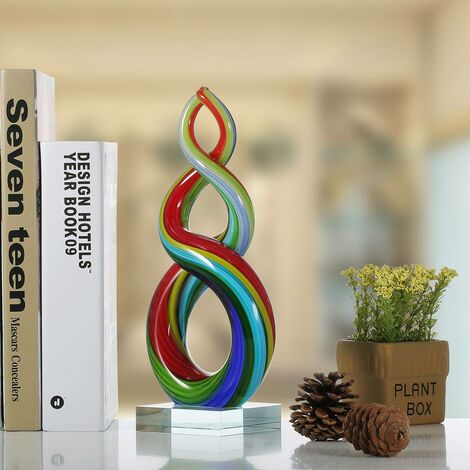  Nastro Colorato Scultura In Vetro Decorazioni Per La Casa Ornamento Astratto Regalo Decorazione Artigianale