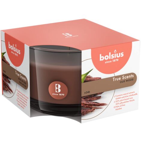  Bolsius True Scents Candela Profumata In Vetro, Cera, Marrone, Medium, 530 Unità