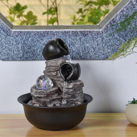  Zen'Light Verso Fontana Da Interno, Resina, Bronzo, 17x17x22 Cm