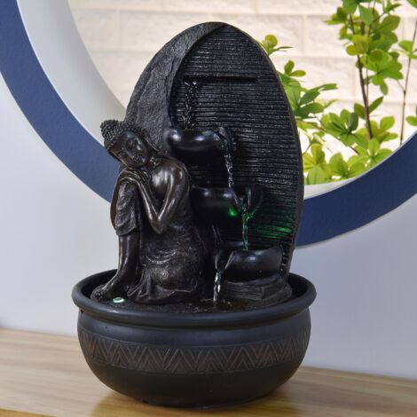 Zen'Light - Fontana Buddha Grace, In Resina/bronzo, 26 X 26 X 40 Cm