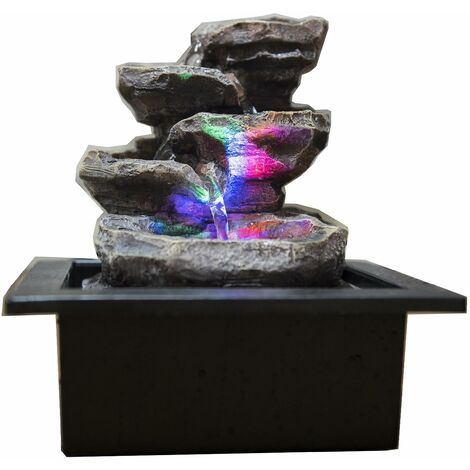  Zen'Light Galou Fontana Per Interni, Resina, Grigio, 21 X 17 X 23 Cm