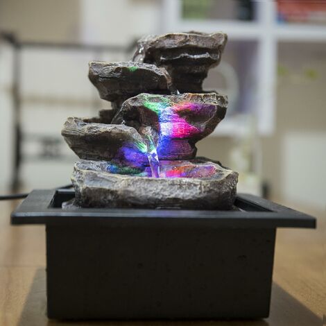  Zen'Light Galou Fontana Per Interni, Resina, Grigio, 21 X 17 X 23 Cm