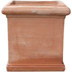  Vaso Cubo In Terracotta 100% Made In Italy Interamente Lavorata A Mano