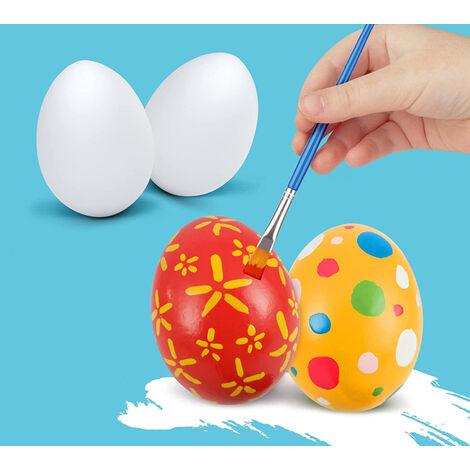  24 Uova Di Pasqua Bianche Da Colorare Decorazioni Pasquali Pigmenti Colorati