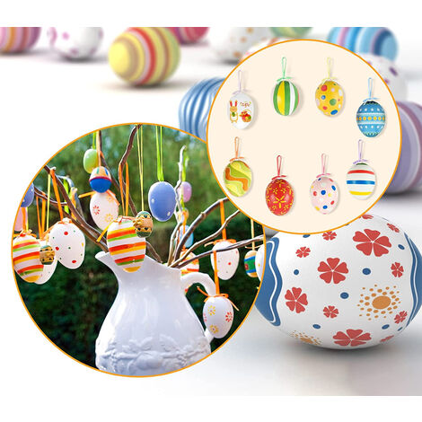  24 Uova Di Pasqua Bianche Da Colorare Decorazioni Pasquali Pigmenti Colorati