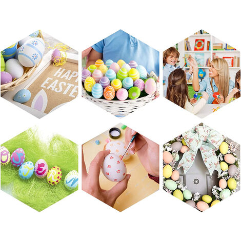  24 Uova Di Pasqua Bianche Da Colorare Decorazioni Pasquali Pigmenti Colorati