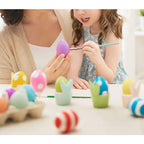  24 Uova Di Pasqua Bianche Da Colorare Decorazioni Pasquali Adesivi Brillantini