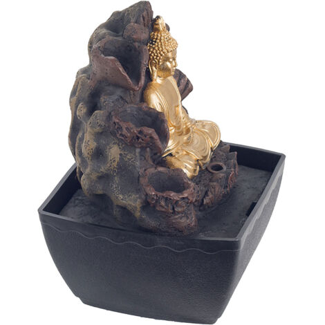  Fontana Da Interno In Resina Buddha E Roccia