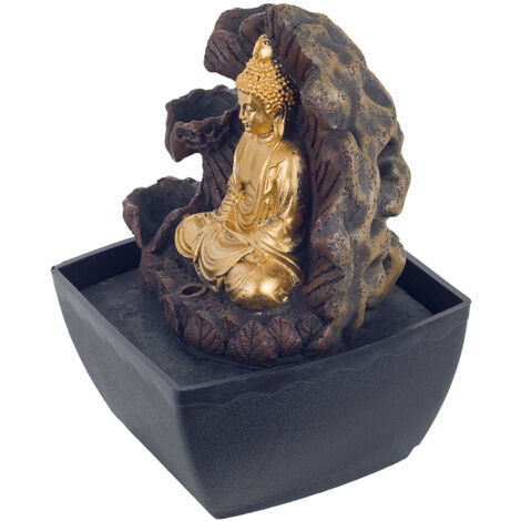  Fontana Da Interno In Resina Buddha E Roccia