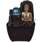  Piccola Fontana In Resina Per Interni Con Buddha Theravada A LED
