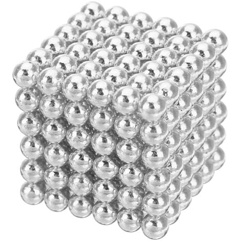  216Pcs 3mm Magnetic Ball Set Magic Magnet Cube Building Toy Per Alleviare Lo Stress Colore Argento