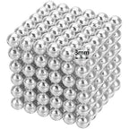  216Pcs 3mm Magnetic Ball Set Magic Magnet Cube Building Toy Per Alleviare Lo Stress Colore Argento