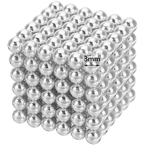  216Pcs 3mm Magnetic Ball Set Magic Magnet Cube Building Toy Per Alleviare Lo Stress Colore Argento