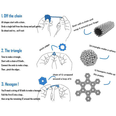  216Pcs 3mm Magnetic Ball Set Magic Magnet Cube Building Toy Per Alleviare Lo Stress Colore Argento